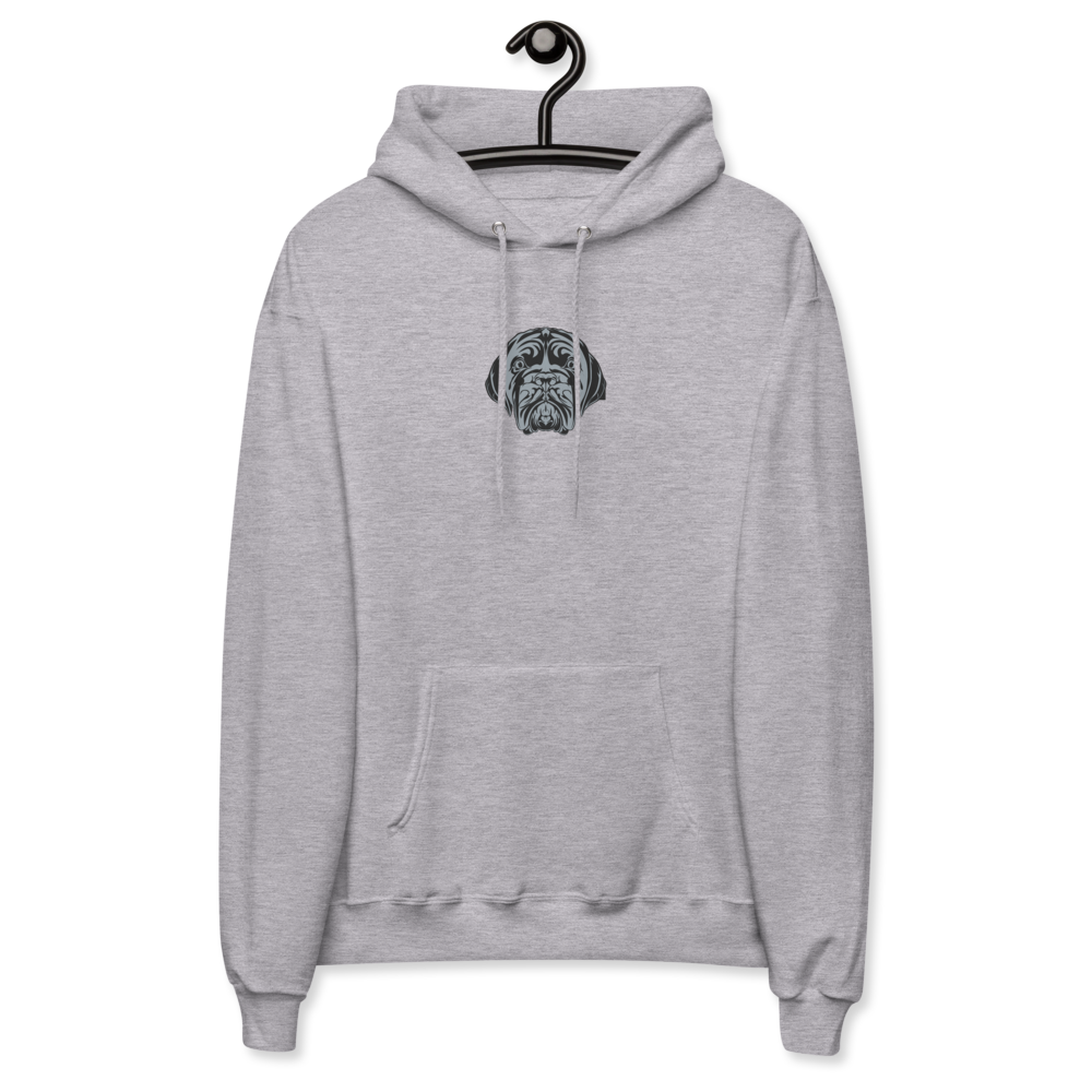 LA LINEA NEGRA (BLACK) Unisex fleece hoodie (LIGHT STEEL GREY)