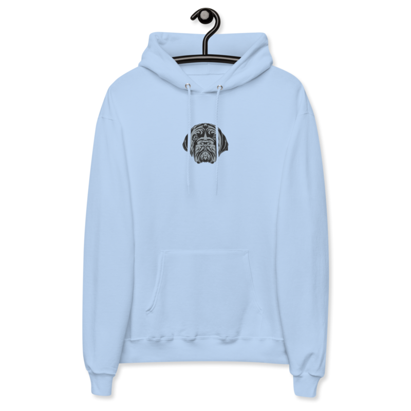 LA LINEA NEGRA (BLACK) Unisex fleece hoodie (LIGHT BLUE)