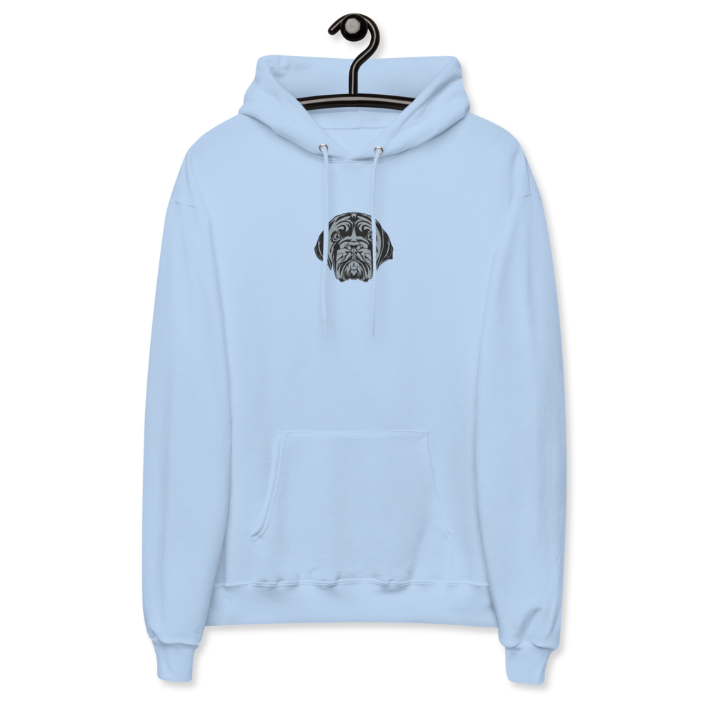 LA LINEA NEGRA (BLACK) Unisex fleece hoodie (LIGHT BLUE)