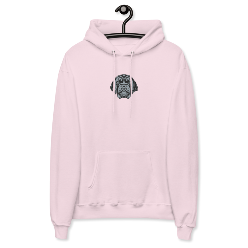 LA LINEA NEGRA (BLACK) Unisex fleece hoodie (PALE PINK)