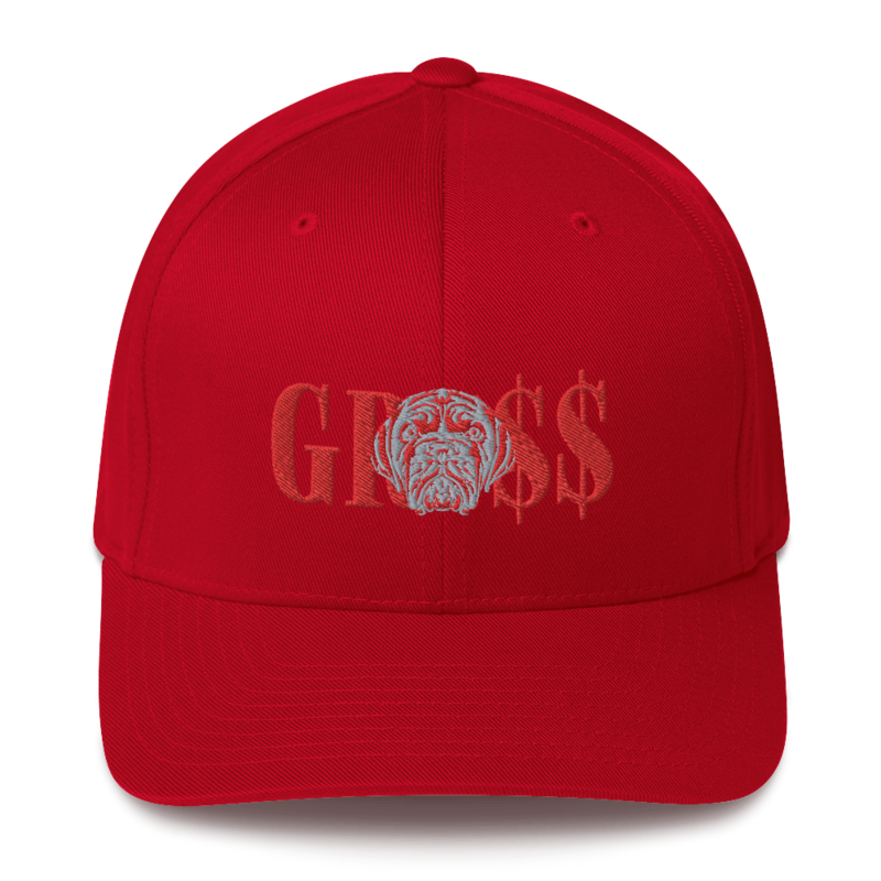 GRO$$ (RED)/LA LINEA NEGRA (RED/GREY) Structured Twill Cap (RED)