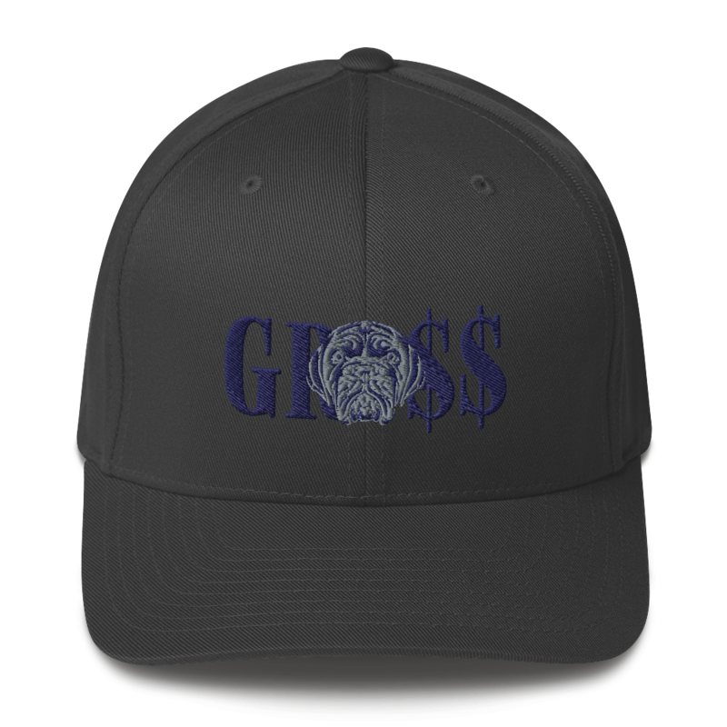 GRO$$ (NAVY BLUE)/LA LINEA NEGRA (NAVY BLUE/GREY) Structured Twill Cap (DARK GREY)