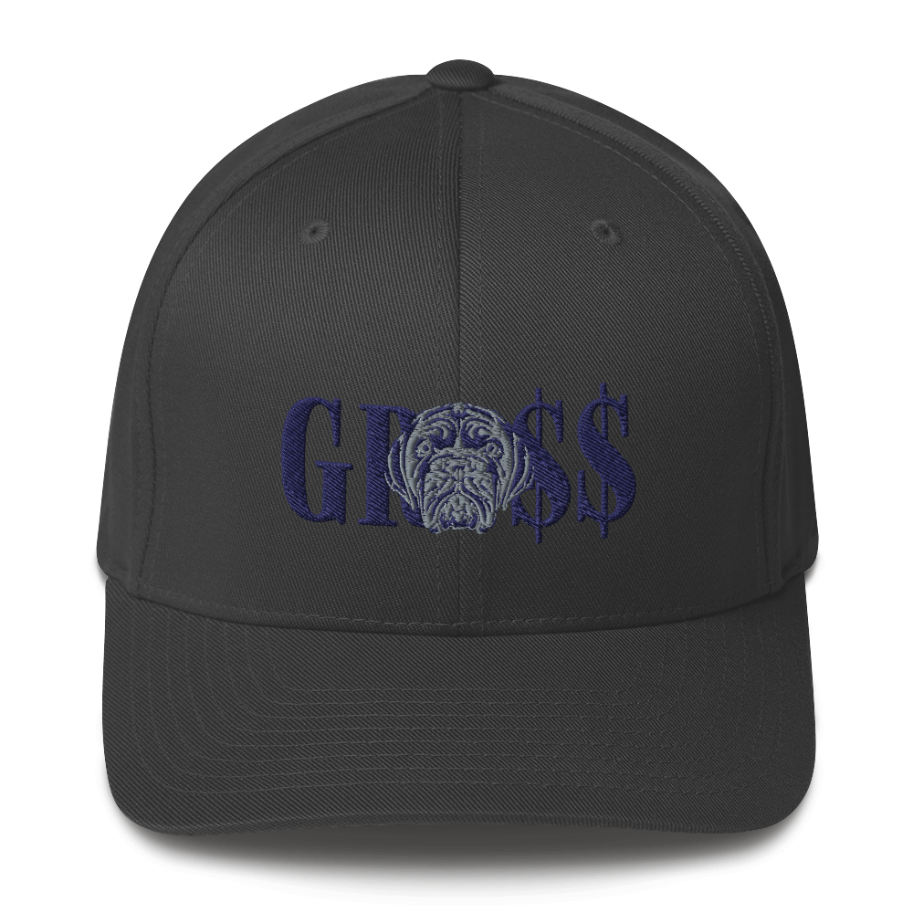 GRO$$ (NAVY BLUE)/LA LINEA NEGRA (NAVY BLUE/GREY) Structured Twill Cap (DARK GREY)