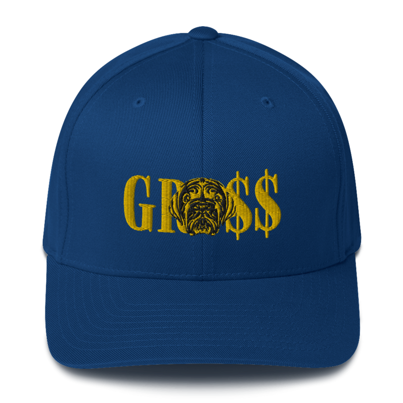 GRO$$ (YELLOW GOLD)/LA LINEA NEGRA (YELLOW GOLD/BLACK) Structured Twill Cap (ROYAL BLUE)
