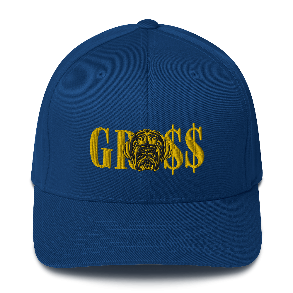 GRO$$ (YELLOW GOLD)/LA LINEA NEGRA (YELLOW GOLD/BLACK) Structured Twill Cap (ROYAL BLUE)