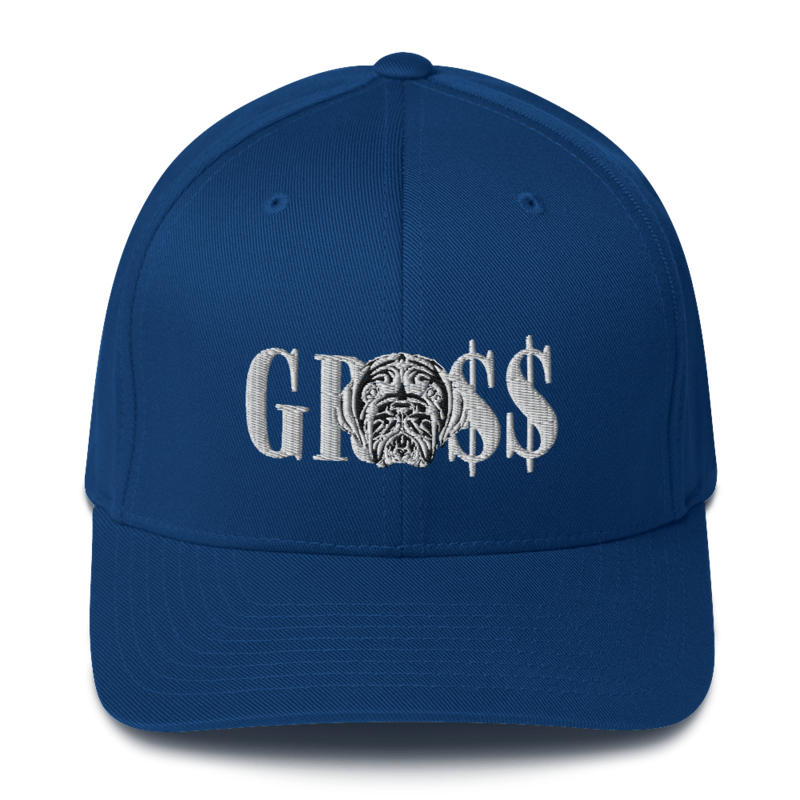 GRO$$ (WHITE)/LA LINEA NEGRA (WHITE/BLACK) Structured Twill Cap (ROYAL BLUE)