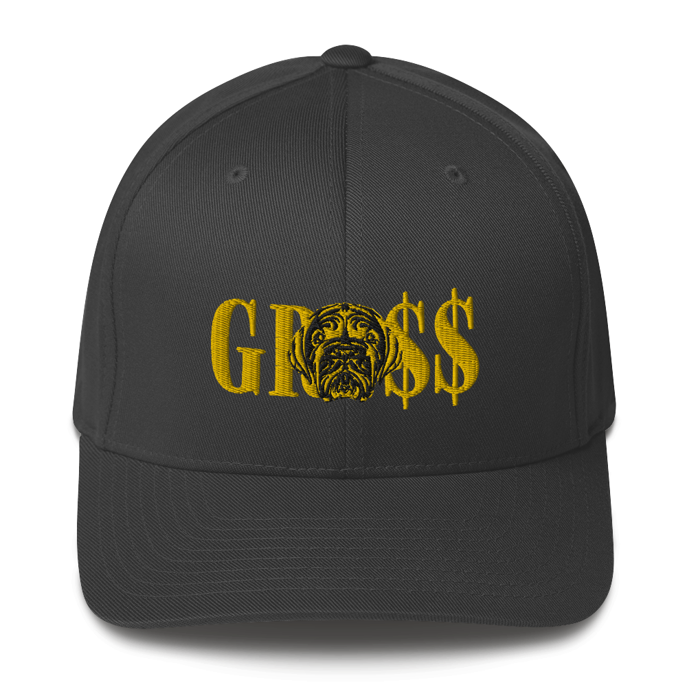 GRO$$ (YELLOW GOLD)/LA LINEA NEGRA (YELLOW GOLD/BLACK) Structured Twill Cap (DARK GREY)