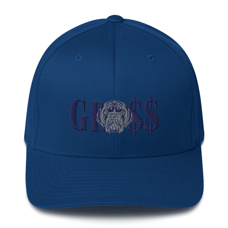 GRO$$ (NAVY BLUE)/LA LINEA NEGRA (NAVY BLUE/GREY) Structured Twill Cap (ROYAL BLUE)