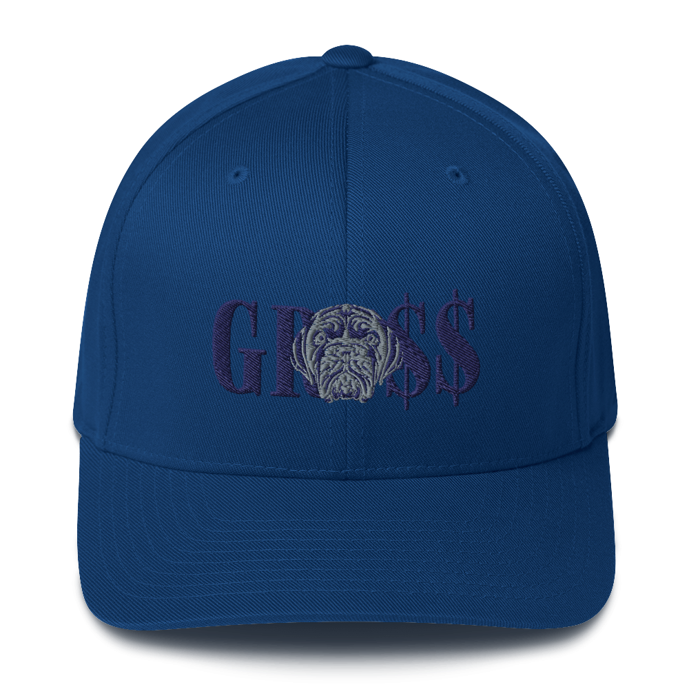 GRO$$ (NAVY BLUE)/LA LINEA NEGRA (NAVY BLUE/GREY) Structured Twill Cap (ROYAL BLUE)