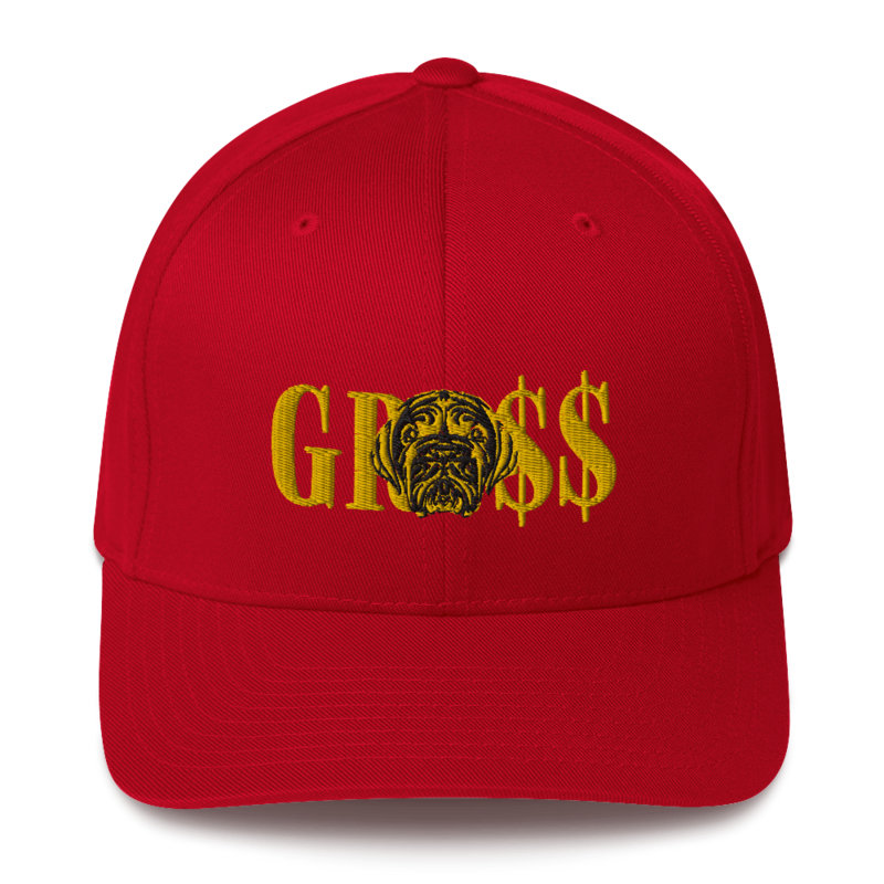 GRO$$ (YELLOW GOLD)/LA LINEA NEGRA (YELLOW GOLD/BLACK) Structured Twill Cap (RED)