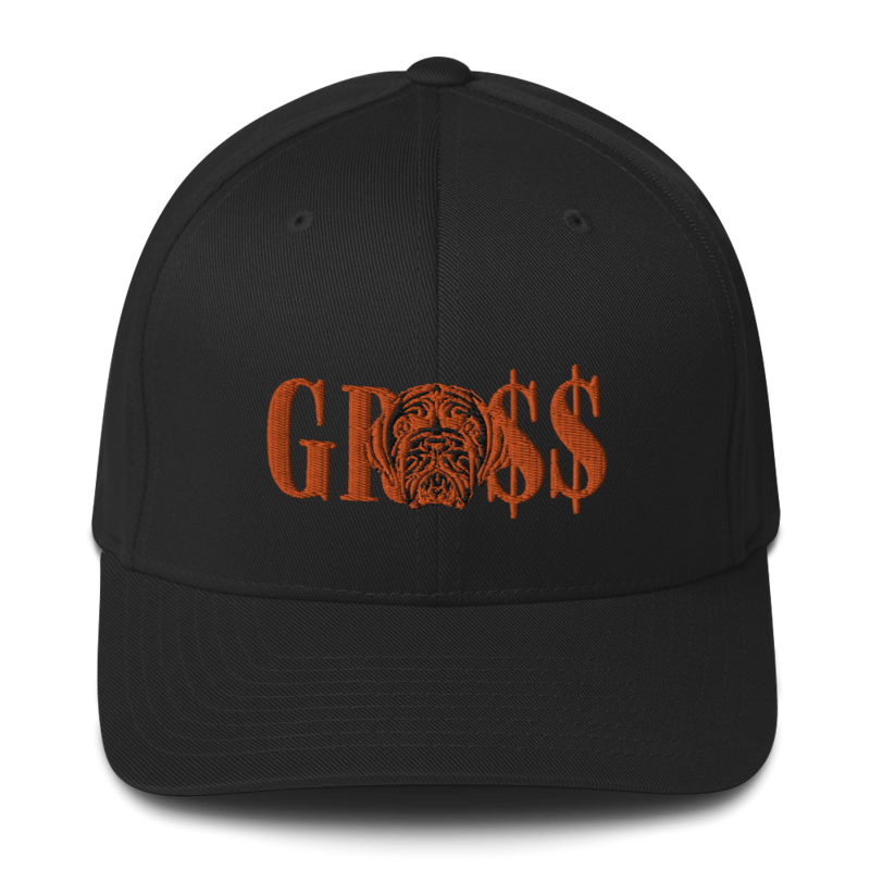 GRO$$ (ORANGE)/LA LINEA NEGRA (ORANGE/BLACK) Structured Twill Cap (BLACK)