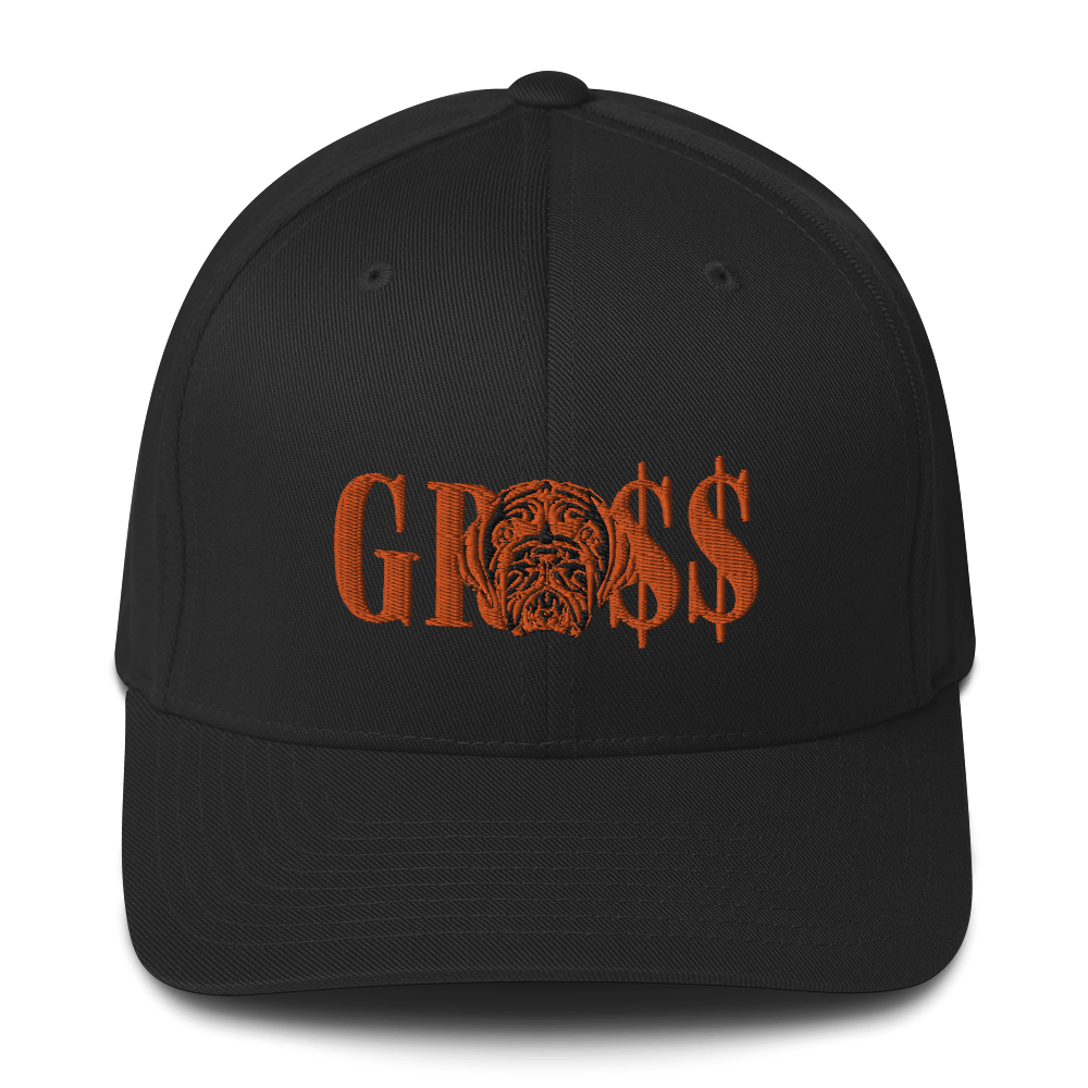 GRO$$ (ORANGE)/LA LINEA NEGRA (ORANGE/BLACK) Structured Twill Cap (BLACK)