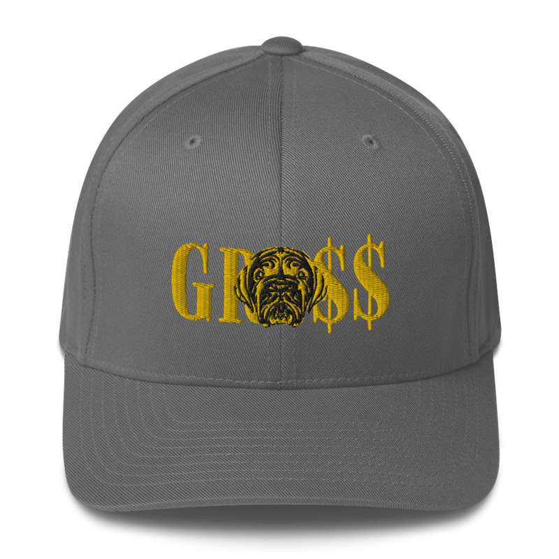 GRO$$ (YELLOW GOLD)/LA LINEA NEGRA (YELLOW GOLD/BLACK) Structured Twill Cap (GREY)