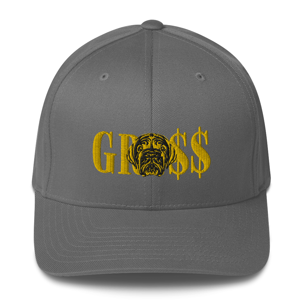 GRO$$ (YELLOW GOLD)/LA LINEA NEGRA (YELLOW GOLD/BLACK) Structured Twill Cap (GREY)