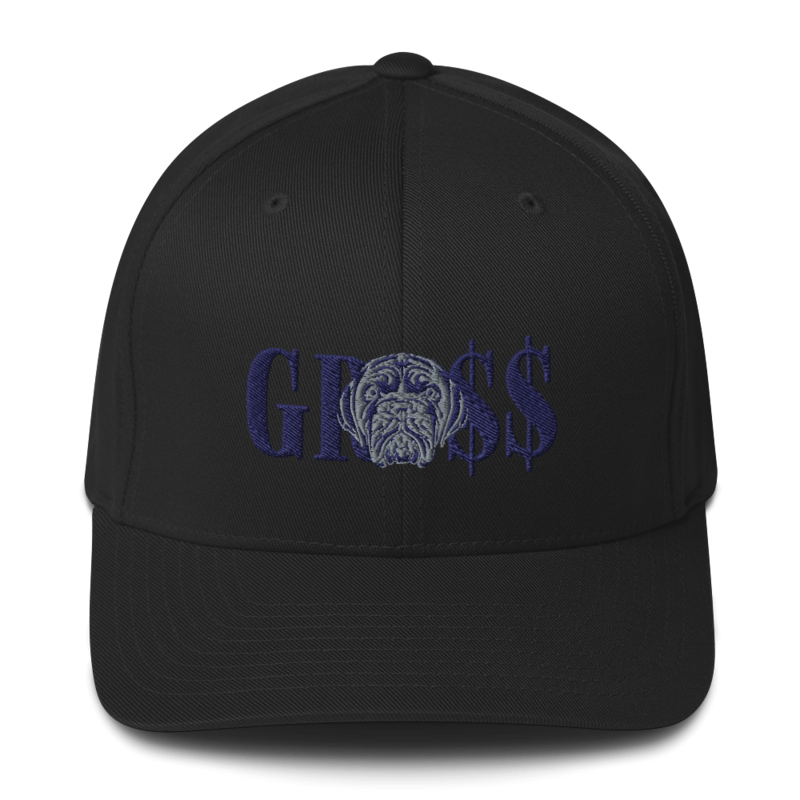 GRO$$ (NAVY BLUE)/LA LINEA NEGRA (NAVY BLUE/GREY) Structured Twill Cap (BLACK)