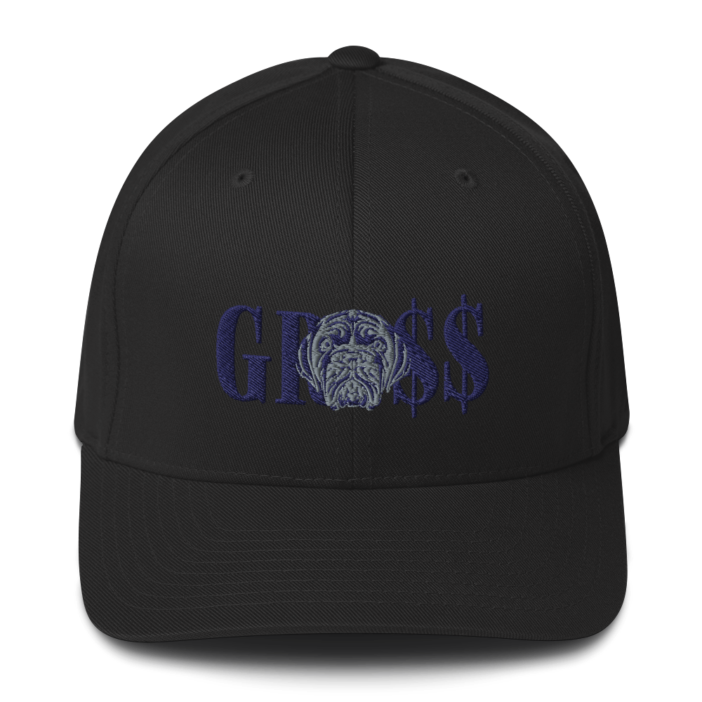 GRO$$ (NAVY BLUE)/LA LINEA NEGRA (NAVY BLUE/GREY) Structured Twill Cap (BLACK)