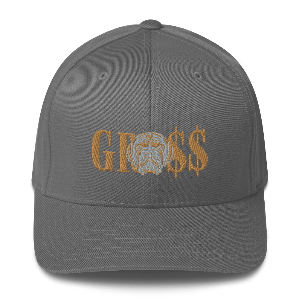 GRO$$ (OLD GOLD)/LA LINEA NEGRA (OLD GOLD/GREY) Structured Twill Cap (GREY)