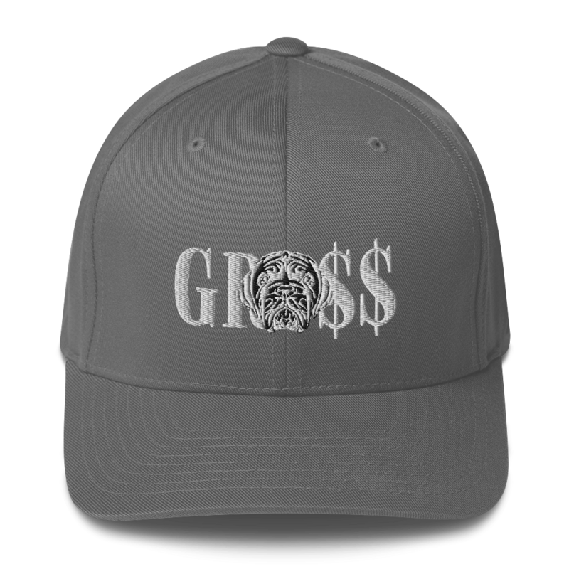 GRO$$ (WHITE)/LA LINEA NEGRA (WHITE/BLACK) Structured Twill Cap (GREY)