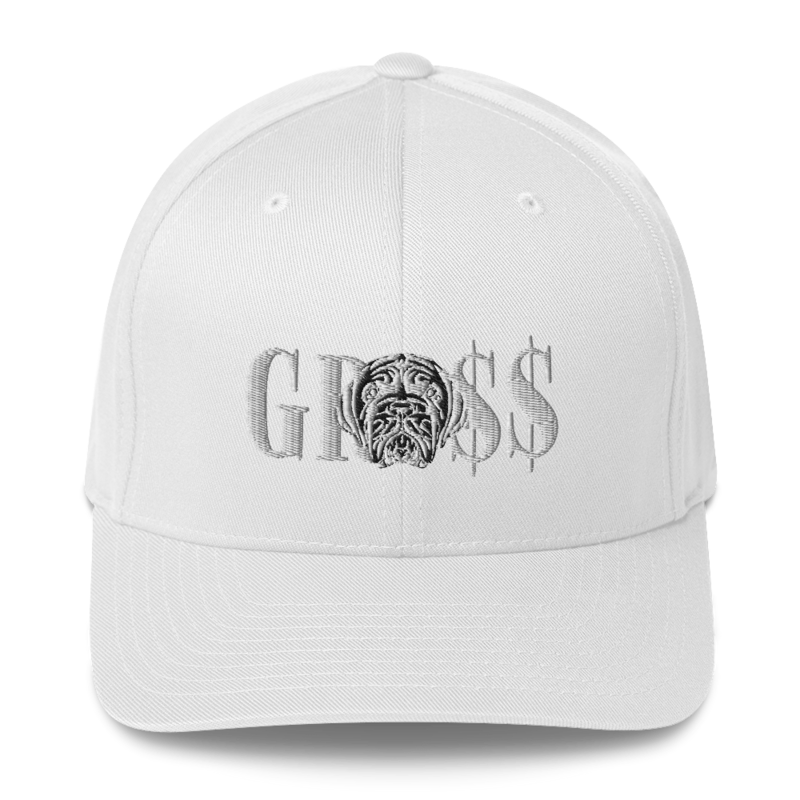 GRO$$ (WHITE)/LA LINEA NEGRA (WHITE/BLACK) Structured Twill Cap (WHITE)