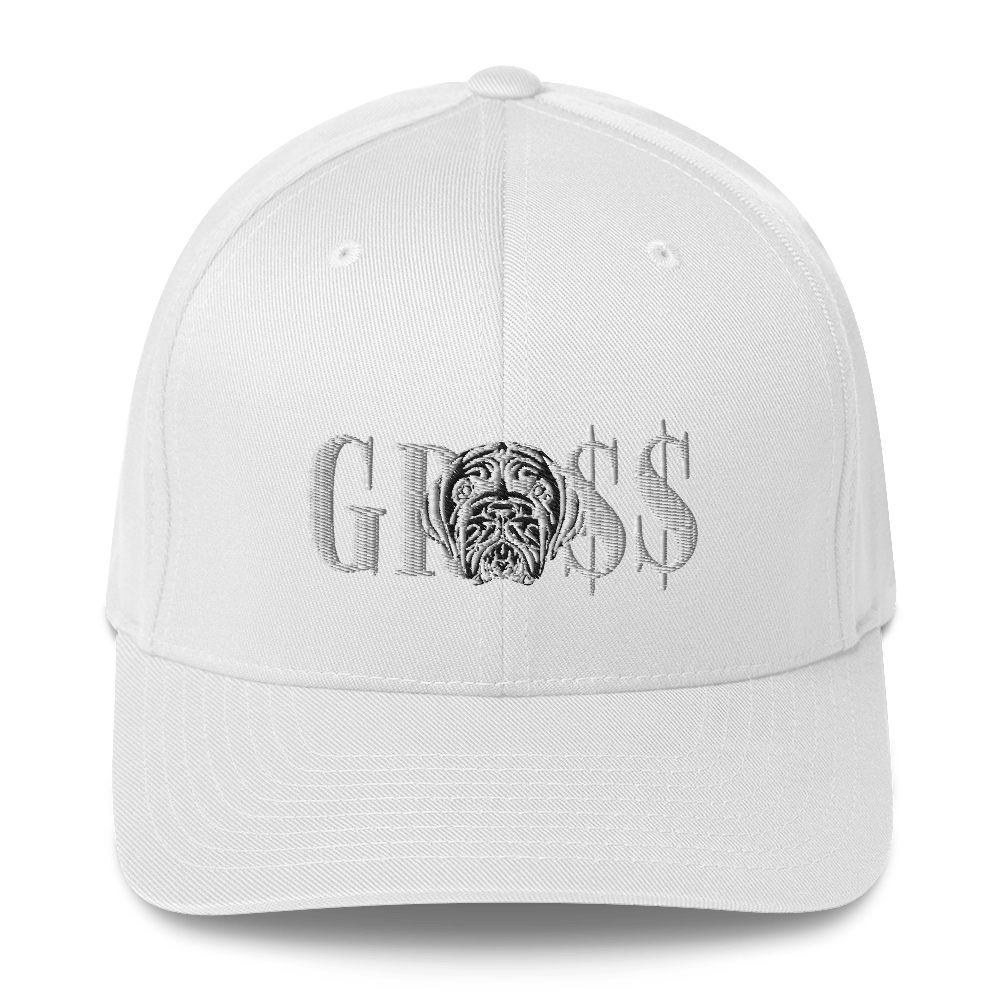 GRO$$ (WHITE)/LA LINEA NEGRA (WHITE/BLACK) Structured Twill Cap (WHITE)