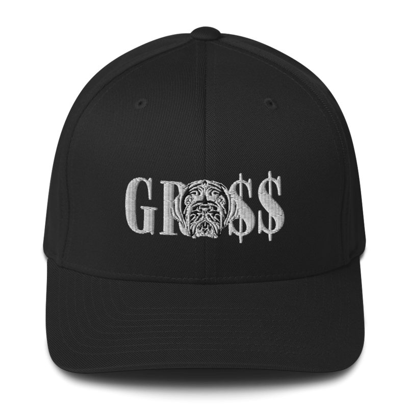 GRO$$ (WHITE)/LA LINEA NEGRA (WHITE/BLACK) Structured Twill Cap (BLACK)