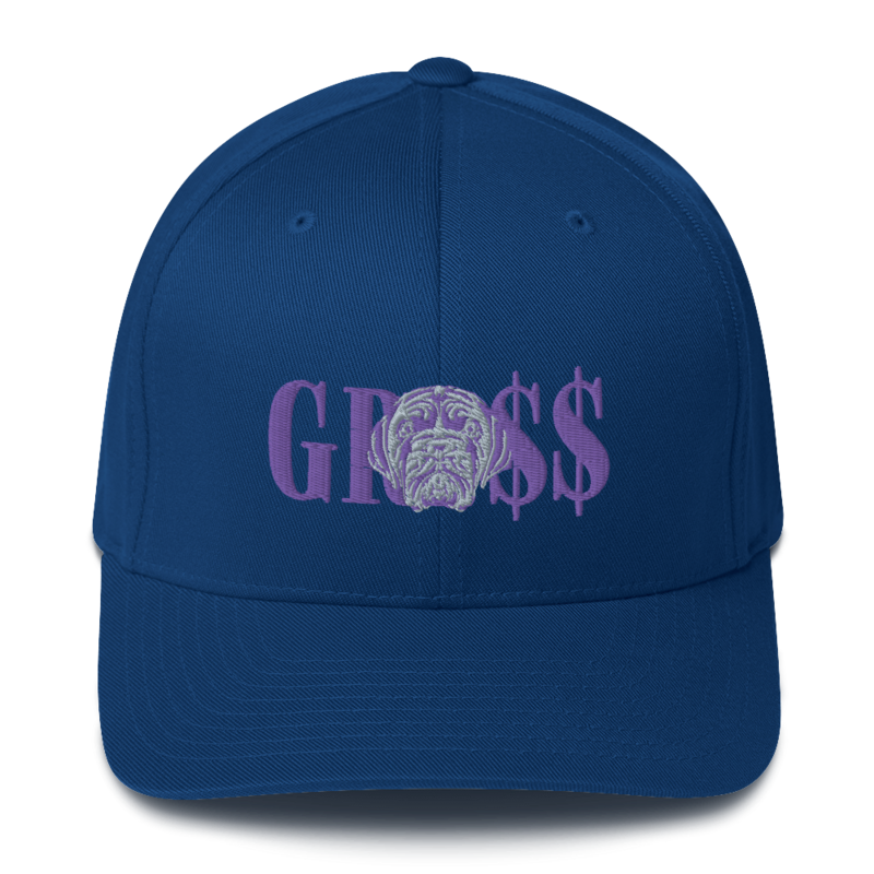 GRO$$ (LILAC)/LA LINEA NEGRA (LILAC/GREY) Structured Twill Cap (ROYAL BLUE)