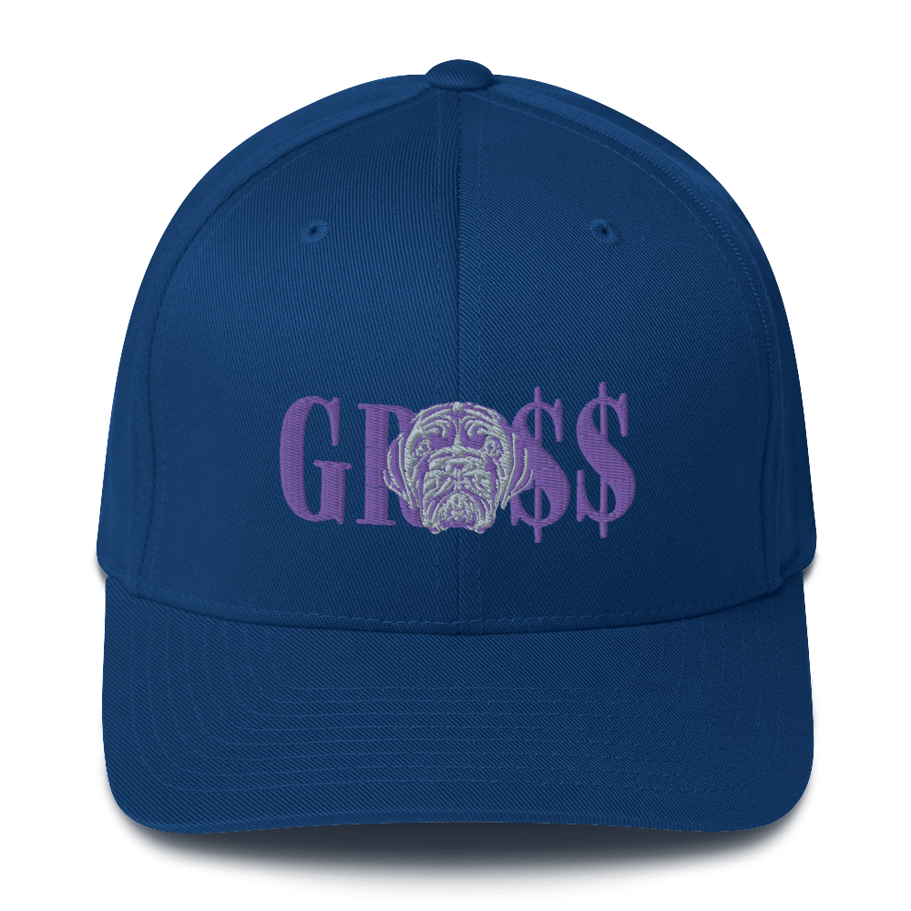 GRO$$ (LILAC)/LA LINEA NEGRA (LILAC/GREY) Structured Twill Cap (ROYAL BLUE)