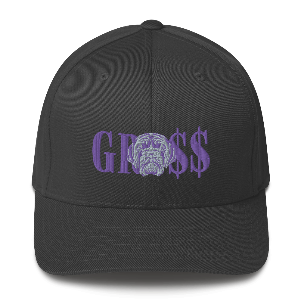 GRO$$ (LILAC)/LA LINEA NEGRA (LILAC/GREY) Structured Twill Cap (DARK GREY)