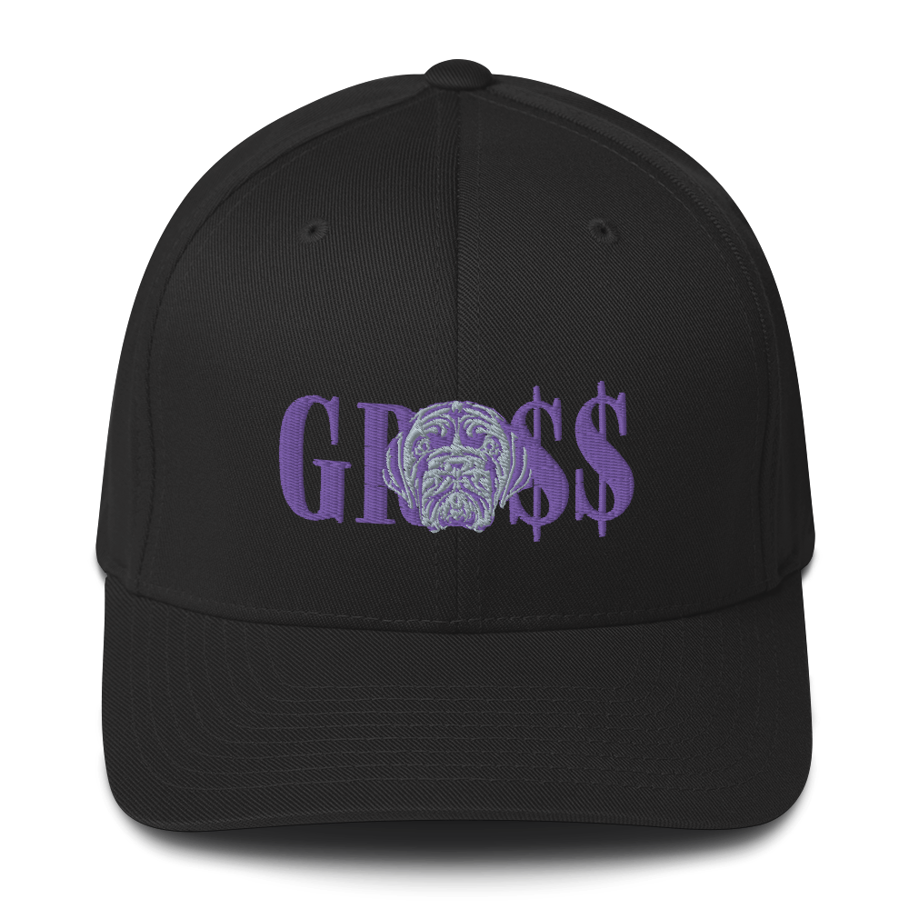 GRO$$ (LILAC)/LA LINEA NEGRA (LILAC/GREY) Structured Twill Cap (BLACK)