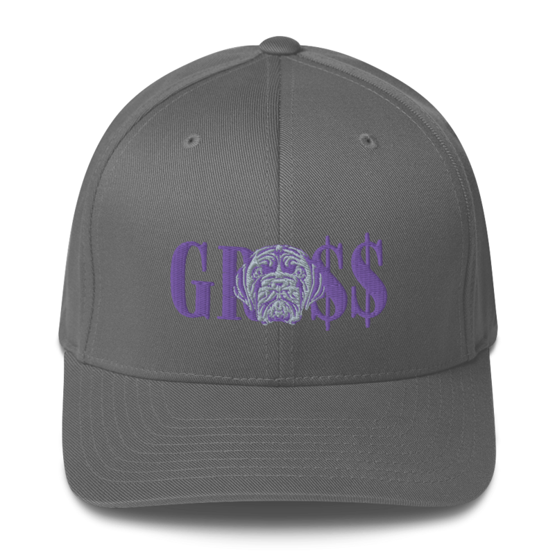 GRO$$ (LILAC)/LA LINEA NEGRA (LILAC/GREY) Structured Twill Cap (GREY)