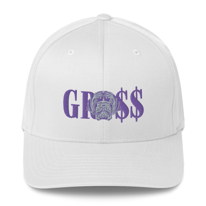 GRO$$ (LILAC)/LA LINEA NEGRA (LILAC/GREY) Structured Twill Cap (WHITE)