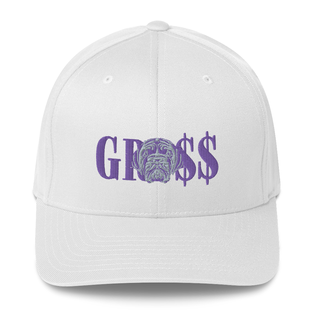 GRO$$ (LILAC)/LA LINEA NEGRA (LILAC/GREY) Structured Twill Cap (WHITE)