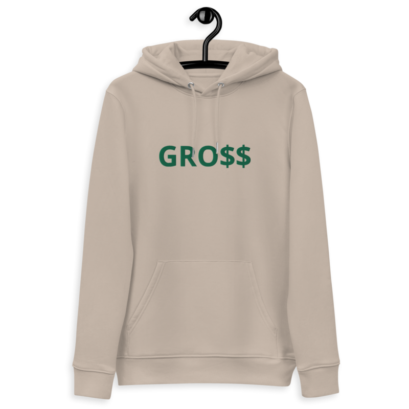 GRO$$ (KELLY GREEN) Unisex essential eco hoodie (DESERT DUST)