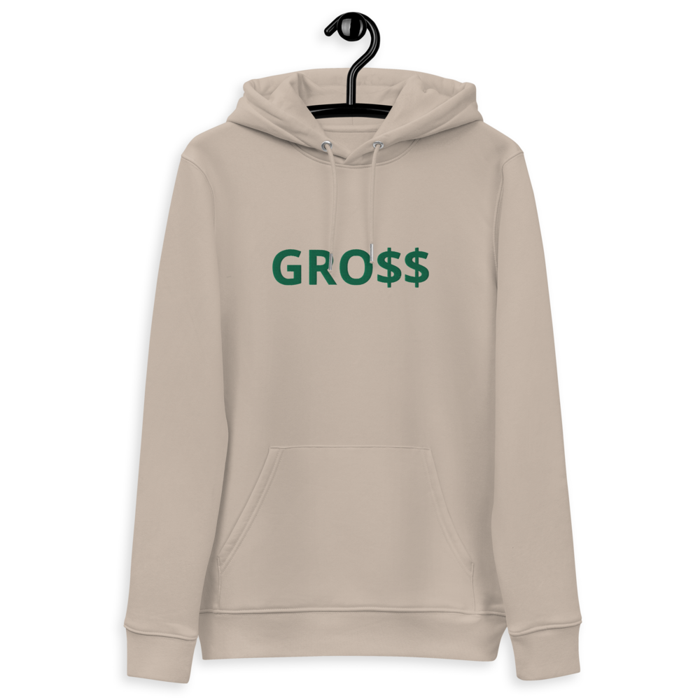 GRO$$ (KELLY GREEN) Unisex essential eco hoodie (DESERT DUST)