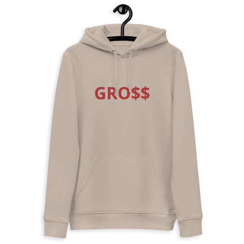 GRO$$ (RED) Unisex essential eco hoodie (DESERT DUST)