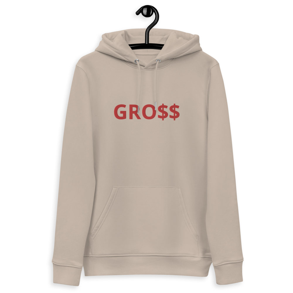GRO$$ (RED) Unisex essential eco hoodie (DESERT DUST)