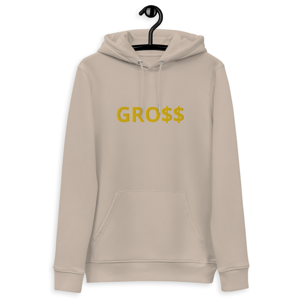 GRO$$ (YELLOW GOLD) Unisex essential eco hoodie (DESERT DUST)