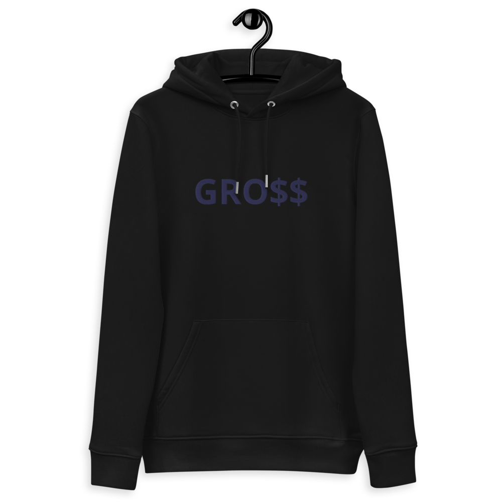 GRO$$ (NAVY BLUE) Unisex essential eco hoodie (BLACK)