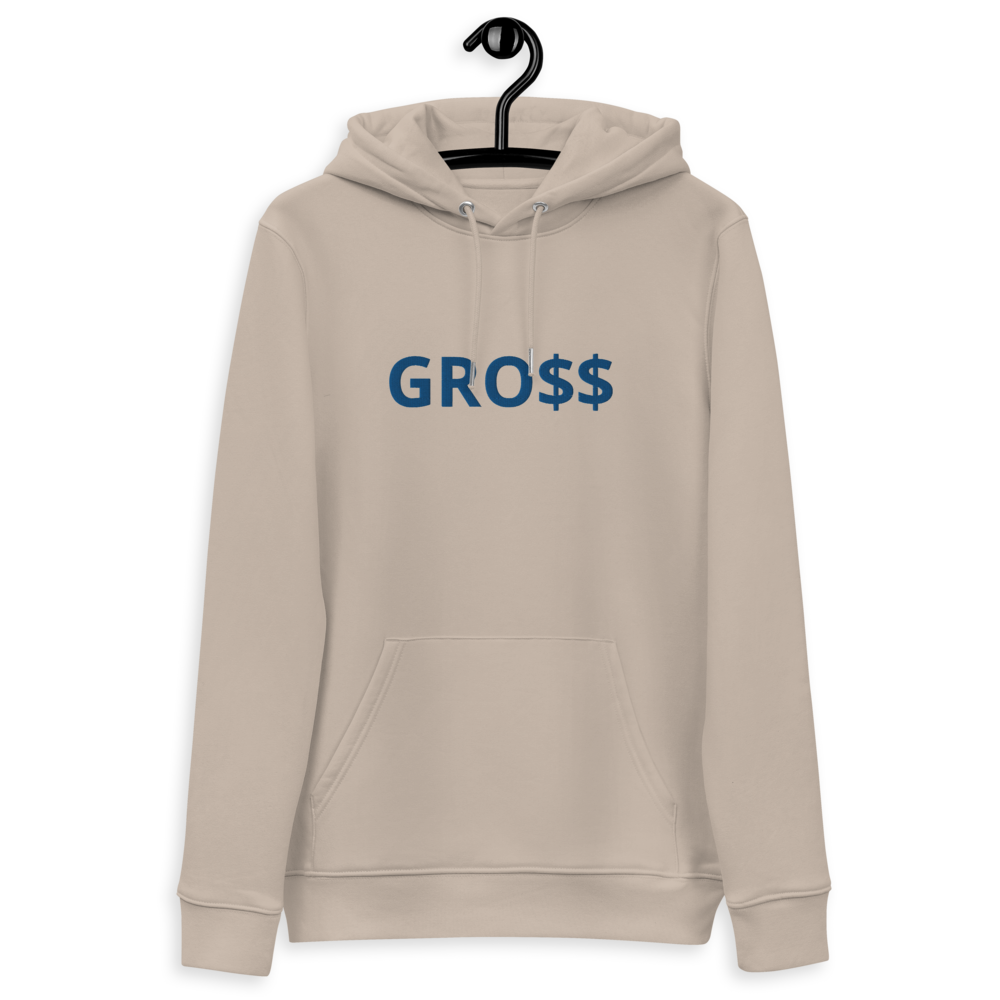 GRO$$ (ROYAL BLUE) Unisex essential eco hoodie (DESERT DUST)