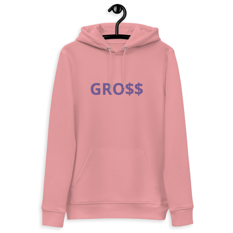 GRO$$ (LILAC PURPLE) Unisex essential eco hoodie (CANYON PINK)