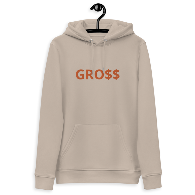 GRO$$ (ORANGE) Unisex essential eco hoodie (DESERT DUST)