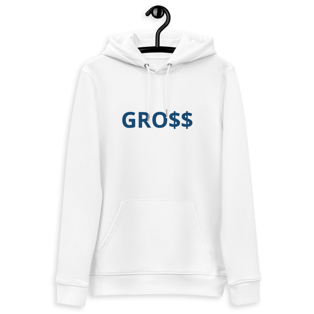 GRO$$ (ROYAL BLUE) Unisex essential eco hoodie (WHITE)