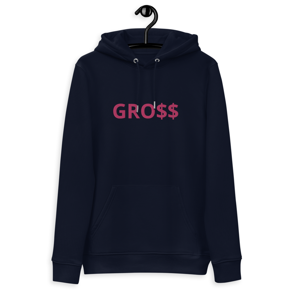 GRO$$ (PINK) Unisex essential eco hoodie (FRENCH NAVY BLUE)