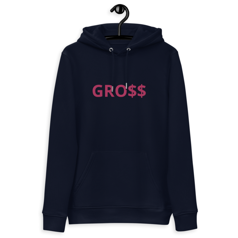 GRO$$ (PINK) Unisex essential eco hoodie (FRENCH NAVY BLUE)