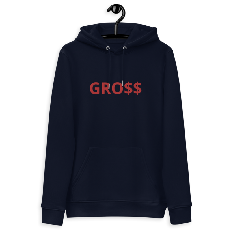 GRO$$ (RED) Unisex essential eco hoodie (FRENCH NAVY BLUE)