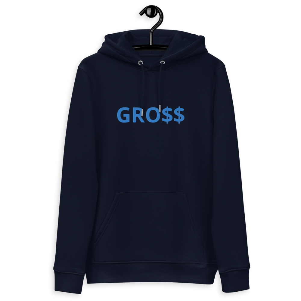 GRO$$ (BAE BLUE) Unisex essential eco hoodie (FRENCH NAVY BLUE)