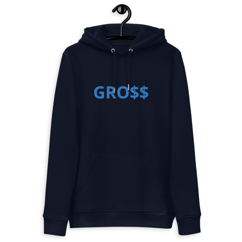 GRO$$ (BAE BLUE) Unisex essential eco hoodie (FRENCH NAVY BLUE)