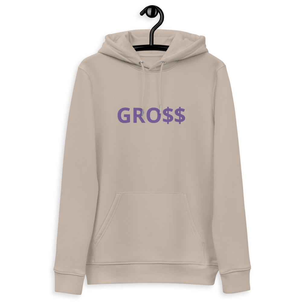 GRO$$ (LILAC PURPLE) Unisex essential eco hoodie (DESERT DUST)
