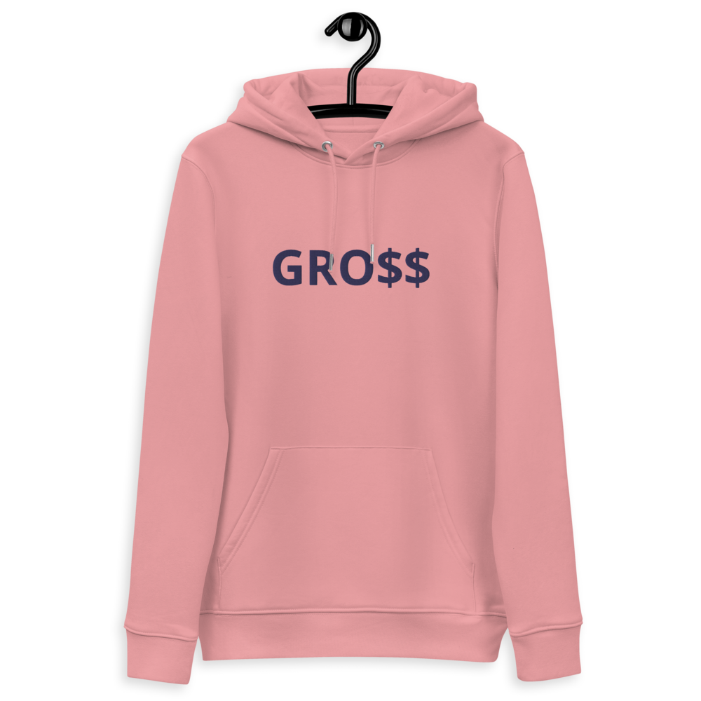GRO$$ (NAVY BLUE) Unisex essential eco hoodie (CANYON PINK)