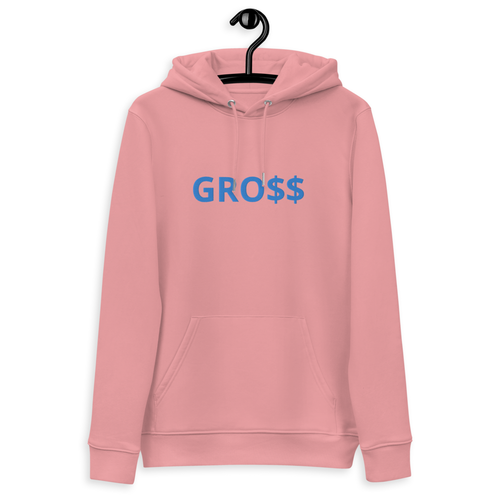 GRO$$ (BAE BLUE) Unisex essential eco hoodie (CANYON PINK)